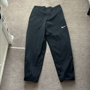 Nike Black Athletic Pants with White Logo